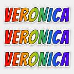 [ Thumbnail: First Name "Veronica" W/ Fun Rainbow Coloring Sticker ]