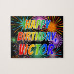 [ Thumbnail: First Name "Victor", Fun "Happy Birthday" Jigsaw Puzzle ]