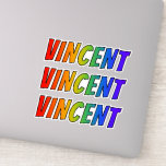 [ Thumbnail: First Name "Vincent" W/ Fun Rainbow Coloring Sticker ]