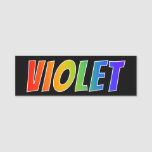 [ Thumbnail: First Name "Violet": Fun Rainbow Coloring Name Tag ]