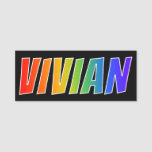 [ Thumbnail: First Name "Vivian": Fun Rainbow Coloring Name Tag ]