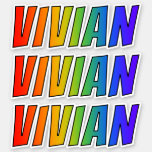 [ Thumbnail: First Name "Vivian" W/ Fun Rainbow Coloring Sticker ]