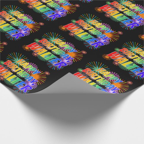 First Name WALTER Fun HAPPY BIRTHDAY Wrapping Paper