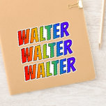 [ Thumbnail: First Name "Walter" W/ Fun Rainbow Coloring Sticker ]
