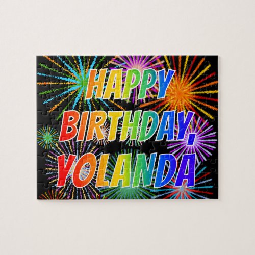 First Name YOLANDA Fun HAPPY BIRTHDAY Jigsaw Puzzle