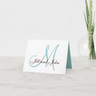 First Names & Last Initial Blue Brown Card