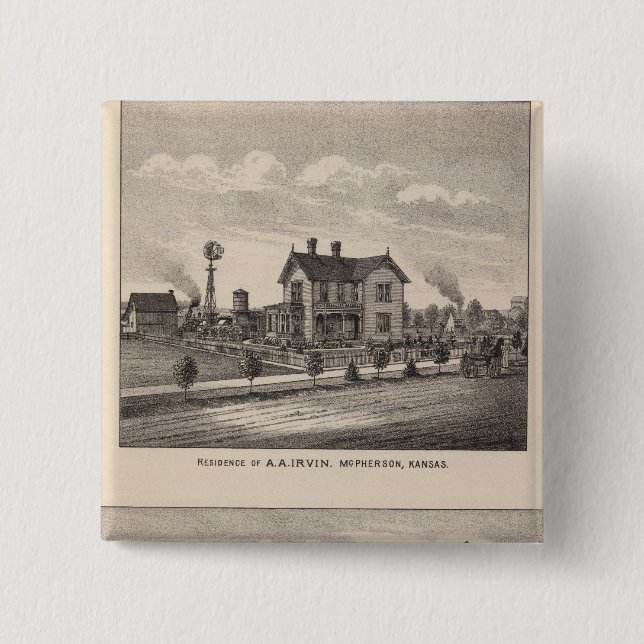 First National Bank, Kansas Pinback Button (Front)