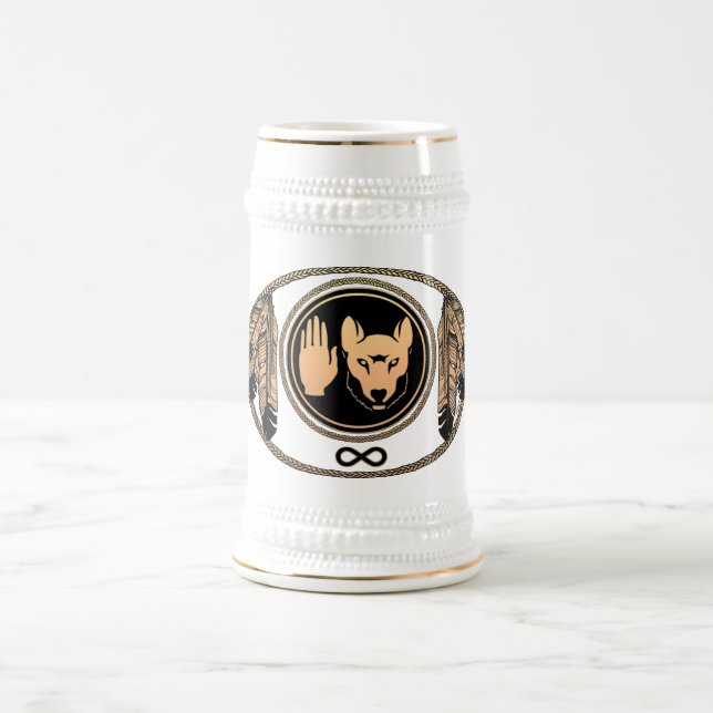 First Nations Beer Mug Wildlife Art Stein Mug (Center)