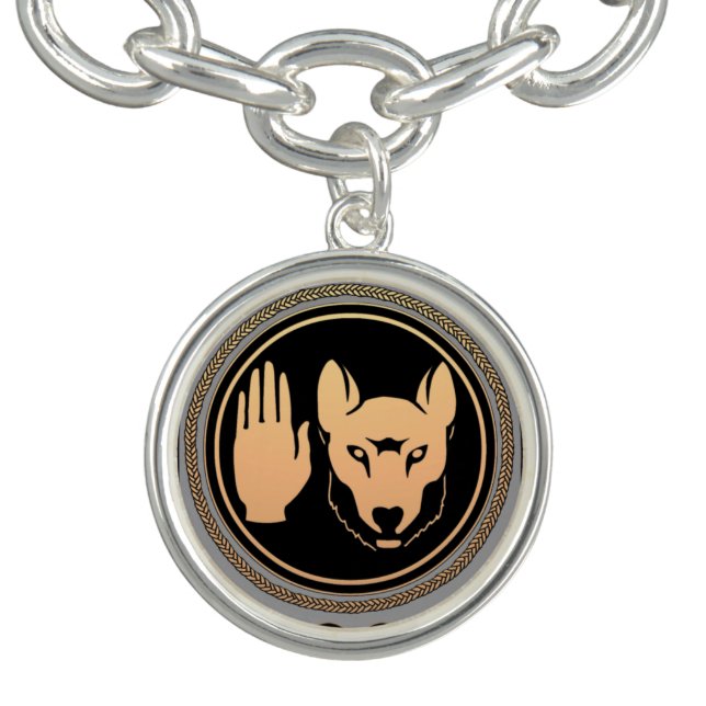 First Nations Bracelet Metis Wolf Charm Bracelet (Design)