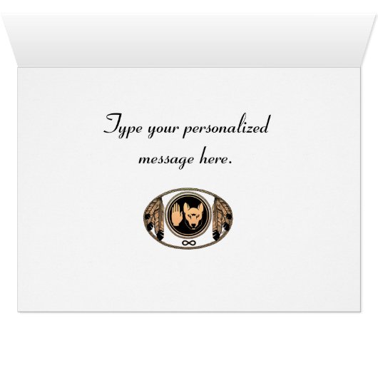 First Nations Cards Metis Wolf Native Art Cards (Inside Horizontal (Bottom))