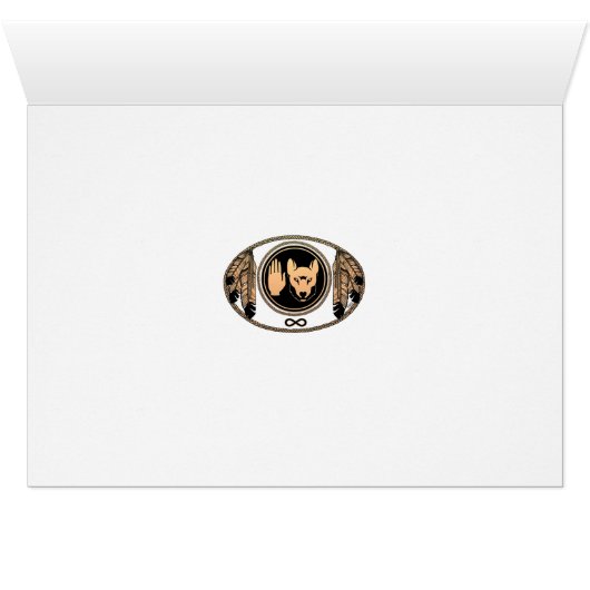 First Nations Cards Wolf Native Art Cards Metis (Inside Horizontal (Bottom))