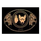 First Nations Cards Wolf Native Art Cards Metis (Front Horizontal)