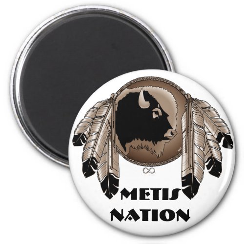 First Nations Fridge Magnet Native Art Metis Pride