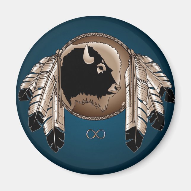 First Nations Fridge Magnet Native Art Metis Pride (Front)