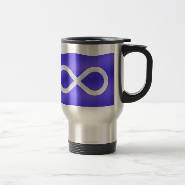 First Nations Gifts Metis Flag Travel Cup Mug (Right)