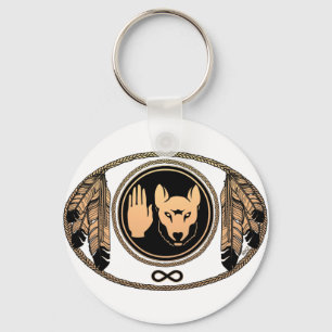 First Nations Keychain Wolf Native Art Metis Gifts