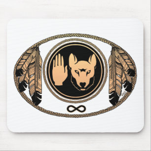 First Nations Mousepad Wolf Native Art Gifts Metis