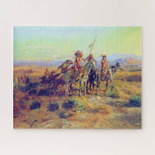First Nations Native Braves The Scouts CM Russell Jigsaw Puzzle