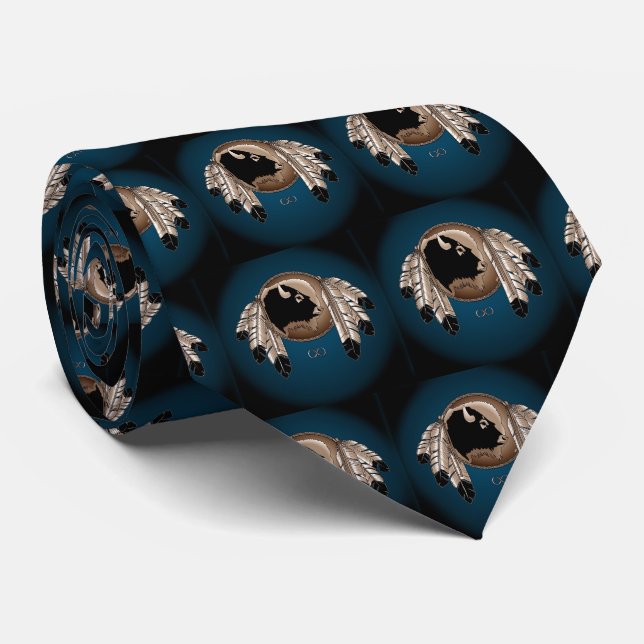 First Nations Pride Tie Native Wildlife Art Tie (Rolled)
