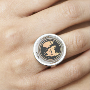 First Nations Rings Metis Wolf Flag Jewelry Rings