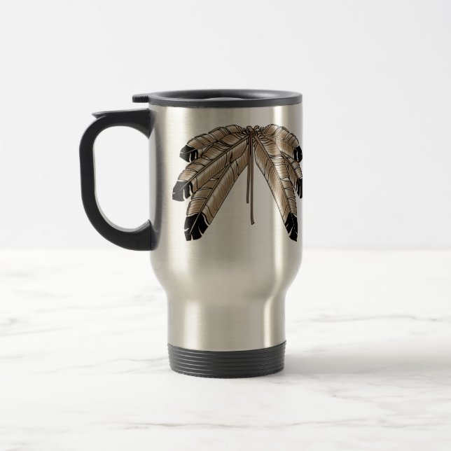 First Nations Travel Mug Wildlife Art Coffee Cup (Left)