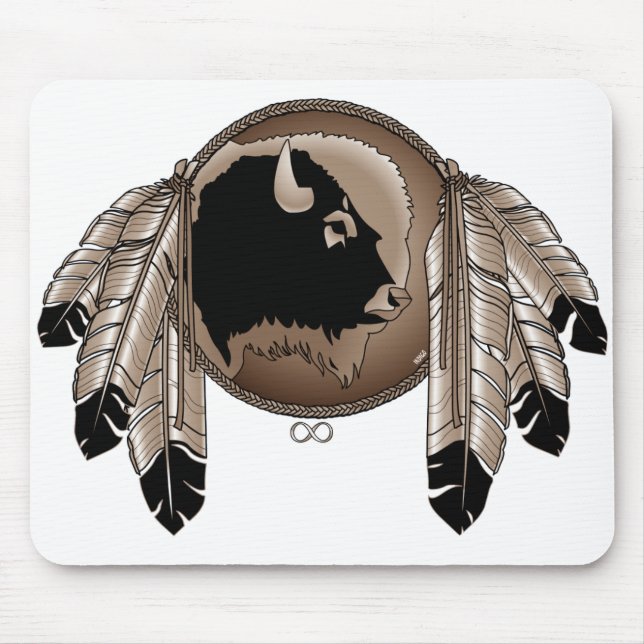 First Nations Wildlife Gifts Native Art Mousepad (Front)