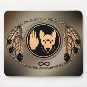 First Nations Wolf Gifts Native Art Mousepad
