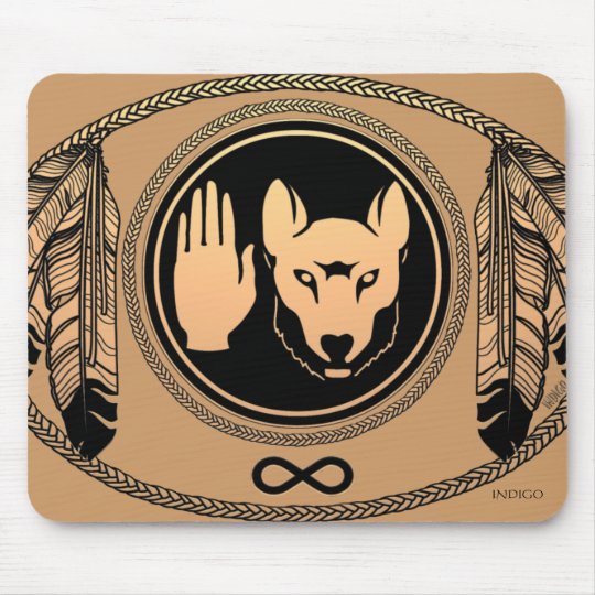 First Nations Wolf Gifts Native Art Mousepad