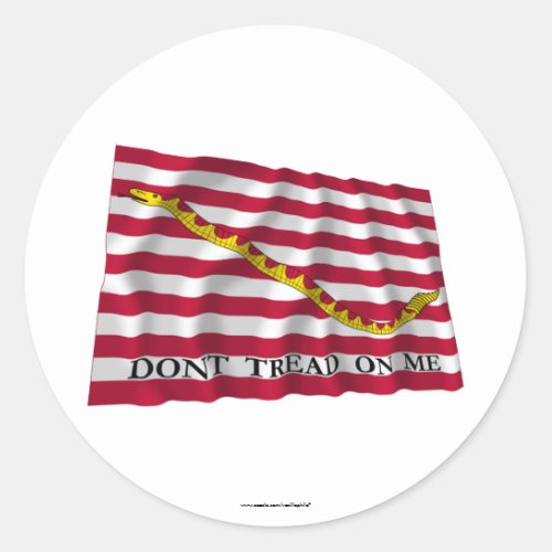 First Navy Jack Classic Round Sticker