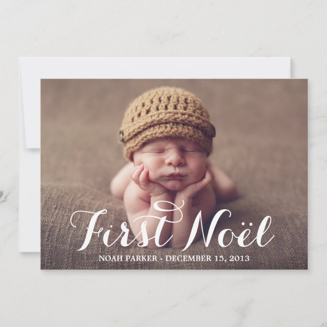 First Noel | Holiday Birth Announcement (Front)
