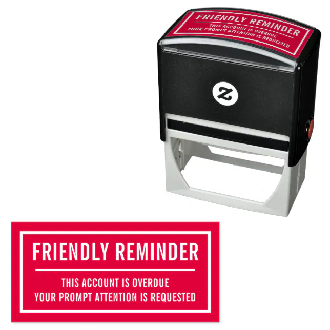 First Notice Account Overdue Self-inking Stamp | Zazzle