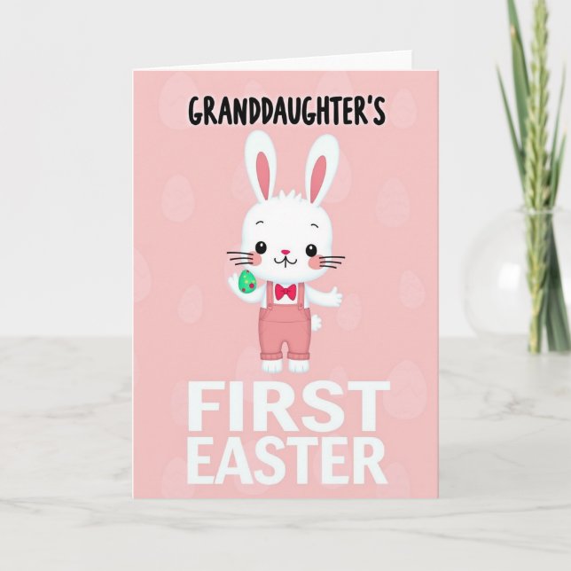 First Occasion Cute Bunny Card (Front)