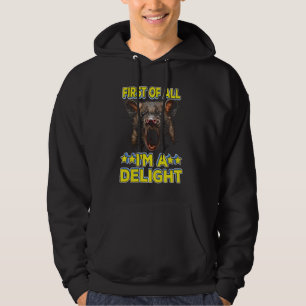 First Of All I'm A Delight, Feral Possum, Funny Sa Hoodie