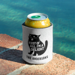First Of All I'm A Delight Roaring Black Cat Can Cooler