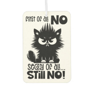 First Of All, No Funny Cat Lover Gift Air Freshener