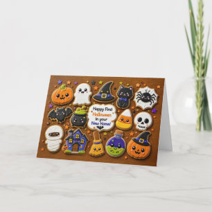 First or 1st Halloween in New Home Cute Card