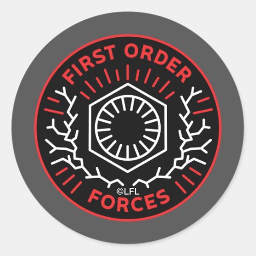 First Order Forces Logo Decal Classic Round Sticker