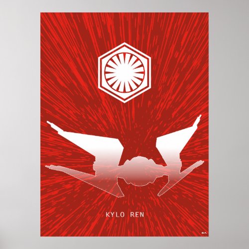 First Order Kylo Ren TIE Silencer Graphic Poster