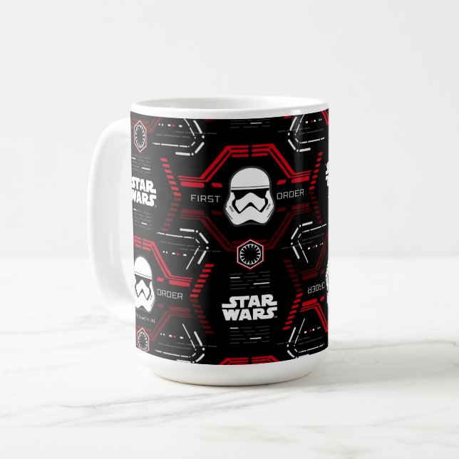 First Order Stormtrooper Pattern Coffee Mug (Front Left)