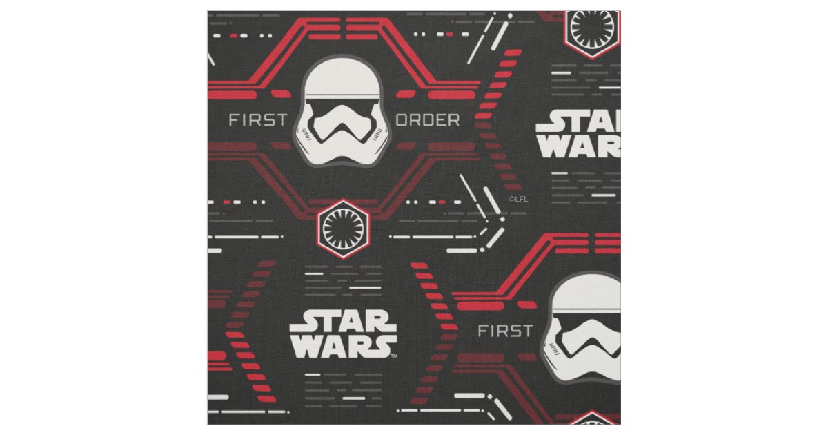 First Order Stormtrooper Pattern Fabric | Zazzle