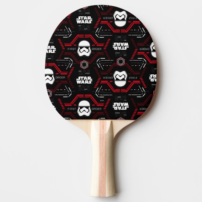 First Order Stormtrooper Pattern Ping Pong Paddle (Front)