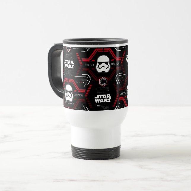 First Order Stormtrooper Pattern Travel Mug (Front Left)