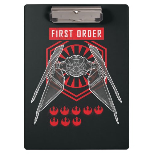 First Order TIE Silencer Battle Tally Graphic Clipboard