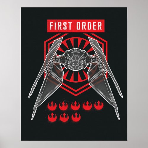 First Order TIE Silencer Battle Tally Graphic Poster
