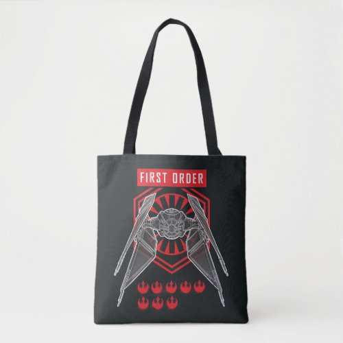 First Order TIE Silencer Battle Tally Graphic Tote Bag
