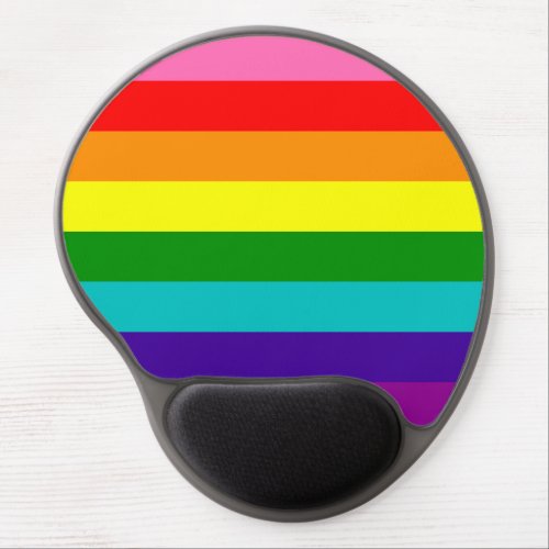 First Original 8_Stripe Gay Pride Rainbow Flag Gel Mouse Pad