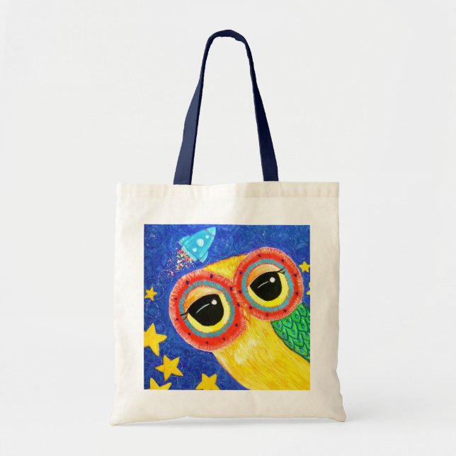 First Owl In Space Tote Bag (Front)