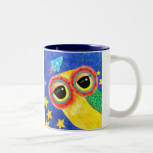 First Owl In Space Two-Tone Coffee Mug