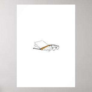 First Page – Minimal Reading Illustration Poster