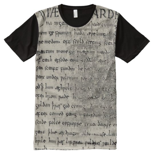 First Page of Beowulf All Over Print Shirt